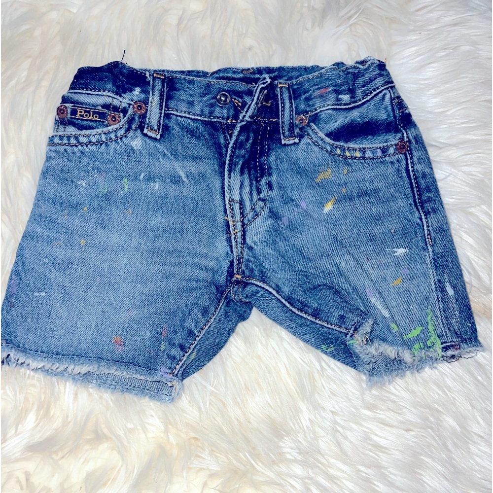 Paint splatter Ralph Lauren Polo shorts